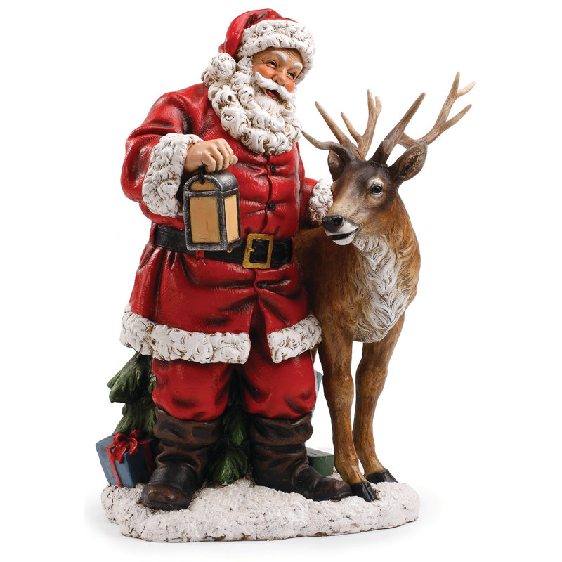 The Holiday Aisle® Santa with Reindeer & Reviews Wayfair